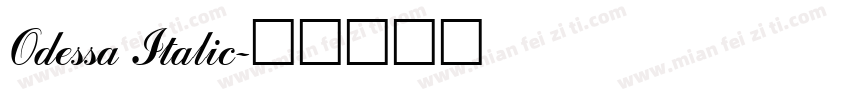 Odessa Italic字体转换